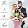 Stretch Table Covers for Cocktail Tables, 80 cm, 4-Pack, Pink view 3