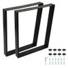 THINFAR Adjustable Metal Table Legs, Black, Set of 2, 60 x 72 cm view 1