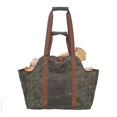 RISEDS Firewood Carrying Bag, Large Canvas Log Carrier