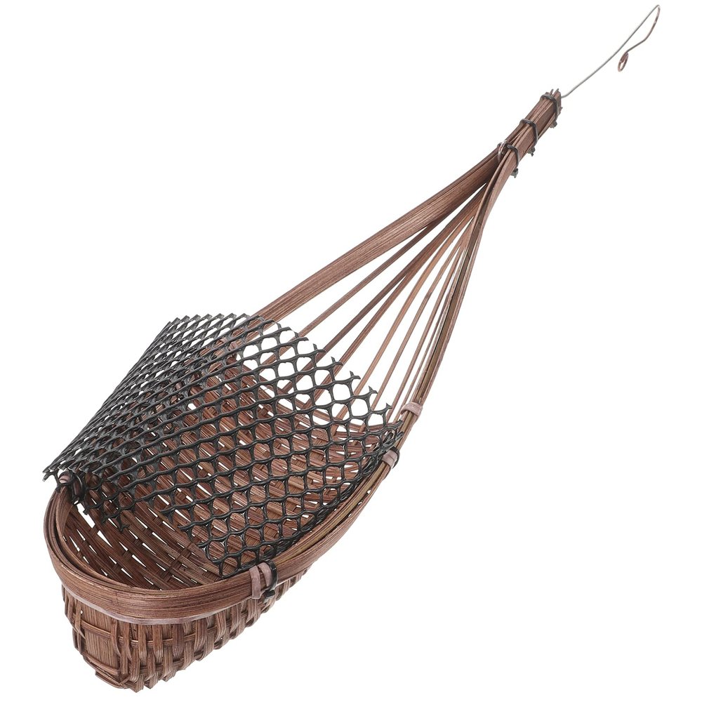 Happyyami Hanging Rattan Flower Pot, Rustic Farmhouse Planter Basket