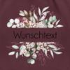 Personalized Drawstring Gym Bag Backpack – Custom Text & Floral Design, Burgundy view 2