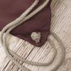 Personalized Drawstring Gym Bag Backpack – Custom Text & Floral Design, Burgundy view 4