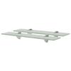 FIRBNUS 2-Piece Floating Glass Wall Shelf Set, 50 x 20 cm, Frosted White view 1
