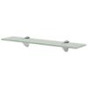 FIRBNUS 2-Piece Floating Glass Wall Shelf Set, 50 x 20 cm, Frosted White view 2
