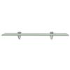 FIRBNUS 2-Piece Floating Glass Wall Shelf Set, 50 x 20 cm, Frosted White view 3