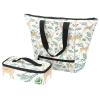 Large Holly and Deer Tote Bag with Insulated Lunch Bag, Multicolor, One Size view 1