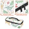 Large Holly and Deer Tote Bag with Insulated Lunch Bag, Multicolor, One Size view 3