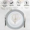 famibay Round Woven Placemats and Coasters, 8-Piece Set, Gray view 4