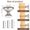OctinPris Round Mushroom Cabinet Knobs, Brushed Nickel, 30 mm, 4-Piece view 2