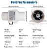 2.36-Inch 12V DC Inline Duct Exhaust Fan, Adjustable Speed, 60 mm view 2