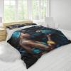 SAISEMIHOME Parrot Black Woman Blue Queen Duvet Cover Set, 240 x 220 cm view 2