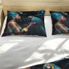 SAISEMIHOME Parrot Black Woman Blue Queen Duvet Cover Set, 240 x 220 cm view 4