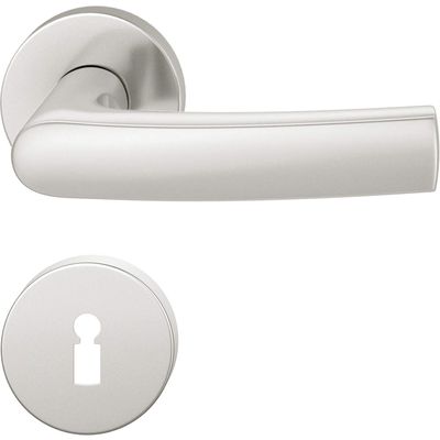 FSB Lever Handle Set 12 1015 ASL on Rose, BB, Silver Anodized