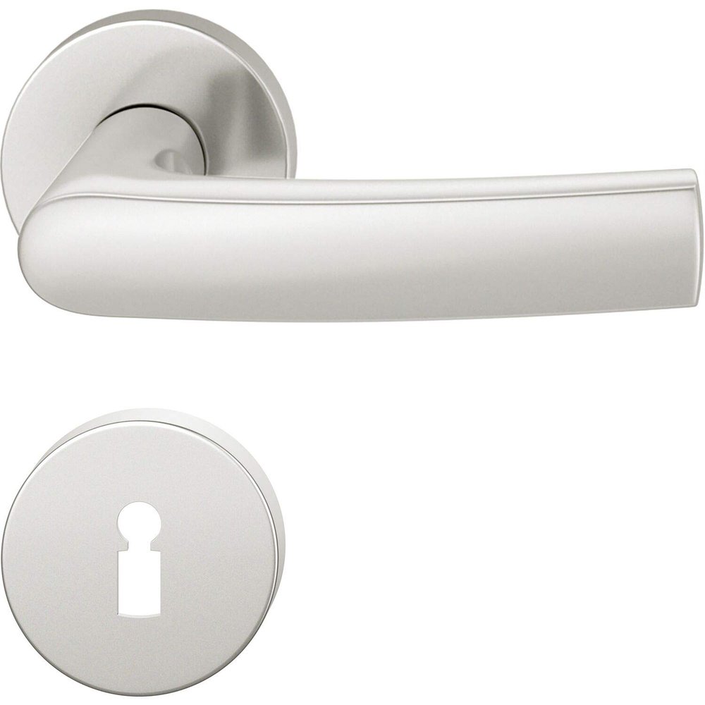 FSB Lever Handle Set 12 1015 ASL on Rose, BB, Silver Anodized
