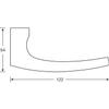 FSB Lever Handle Set 12 1015 ASL on Rose, BB, Silver Anodized view 2