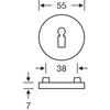 FSB Lever Handle Set 12 1015 ASL on Rose, BB, Silver Anodized view 3