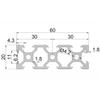 Coavoo 2060 V-Slot Aluminum Profile, 1300 mm, Silver view 2