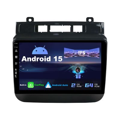 SXAUTO 9-Inch Android 15 Car Stereo for VW Touareg FL NF (2011–2017), CarPlay/Android Auto, Free Backup Camera, 2GB+64GB