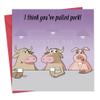 Twizler Funny Pulled Pork Birthday Card, Blank Inside view 1