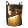 Round Waterproof Laundry Hamper with Comfort Handles view 2