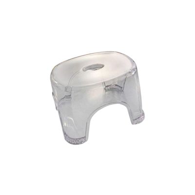 perfk Acrylic Bathroom Stool, 21 cm High, Shoe-Changing Stool
