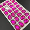 40 Rose-Red Pear-Shaped Point-Back Rhinestones, 4 x 6 mm view 1