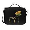 HUIACONG Bible Cover with Sunflower Cat Design, Black, Zippered Bible Bag view 2