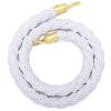 Twisted Queue Barrier Rope with Gold Carabiner Hooks view 1