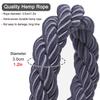 Twisted Queue Barrier Rope with Gold Carabiner Hooks view 2