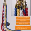 Twisted Queue Barrier Rope with Gold Carabiner Hooks view 4