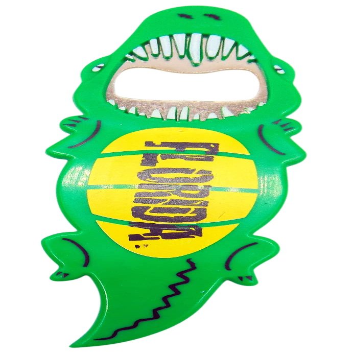 Florida Alligator Bottle Opener Sunshine State Gator Souvenir Magnet, 12.7 cm