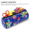 Vintage Floral Leather Barrel Pencil Case, Coin Purse and Makeup Bag view 3
