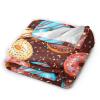 Lsjuee Glaze Donuts and Sprinkles Fleece Throw Blanket, Ultra-Soft Cozy Microfleece Blanket for Sofa, Couch, Bed, Camping, Travel and Car, All Seasons, 60 x 50 cm view 2