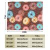 Lsjuee Glaze Donuts and Sprinkles Fleece Throw Blanket, Ultra-Soft Cozy Microfleece Blanket for Sofa, Couch, Bed, Camping, Travel and Car, All Seasons, 60 x 50 cm view 3