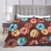Lsjuee Glaze Donuts and Sprinkles Fleece Throw Blanket, Ultra-Soft Cozy Microfleece Blanket for Sofa, Couch, Bed, Camping, Travel and Car, All Seasons, 60 x 50 cm view 4