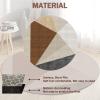 Highdi Modern Geometric Round Rug, Non-Slip, Washable, Marble Pattern, Orange Square, 100 cm view 2
