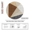 Highdi Modern Geometric Round Rug, Non-Slip, Washable, Marble Pattern, Orange Square, 100 cm view 4