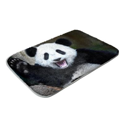 Faux Fur Rug, Cute Hello Panda Baby, Fluffy Shag Rug, Ultra-Soft for Bedroom and Living Room