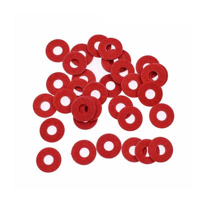 20/50/100-Piece M2–M12 Red Steel Paper Insulating Washers, 50-Piece M7 × 11.5 mm, 0.5 mm Thick