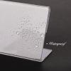 Vicenpal 8.9 x 6.3 cm Clear Acrylic Sign Holders, Slanted-Back L-Shaped Display Stands, Horizontal, 100-Pack view 4