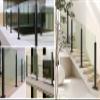 Black Square Glass Railing Corner Post, 304 Stainless Steel, H-80 cm/31.5 in view 2