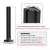 Black Square Glass Railing Corner Post, 304 Stainless Steel, H-80 cm/31.5 in view 3