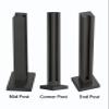 Black Square Glass Railing Corner Post, 304 Stainless Steel, H-80 cm/31.5 in view 4