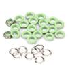 50 Sets DIY Decorative Metal Eyelets with Washers, Light Green, 4 mm Inner Diameter view 1