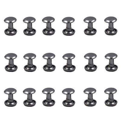 ezqnirk 100 Sets Metal Double Cap Rivets