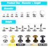 ezqnirk 100 Sets Metal Double Cap Rivets view 3