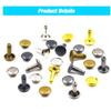 ezqnirk 100 Sets Metal Double Cap Rivets view 4