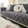 Velvet Sofa Slipcover, 3/2/1/4-Seater, 110 x 240 cm, Color 28# view 1