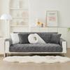 Velvet Sofa Slipcover, 3/2/1/4-Seater, 110 x 240 cm, Color 28# view 2