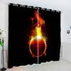 VASENA Basketball on Fire Blackout Curtains, 2-Piece Set, 234 x 137 cm view 3